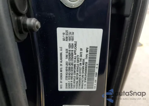 2019 Honda Odyssey Ex from USA, damaged, VIN 5FNRL6H54KB083258